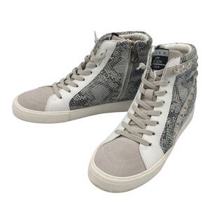 Vintage Havana Dayne Snake/ White Suede Leather High Top Sneakers size 8.5
